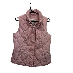 Eddie Bauer premium down filled pink quilted winter vest size M